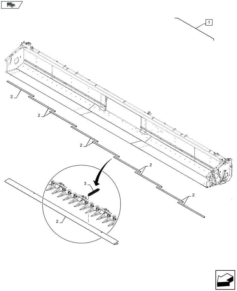 Схема запчастей Case IH 3050-41FT - (88.058.052) - DIA KIT : KNIFE PROTECTION (88) - ACCESSORIES