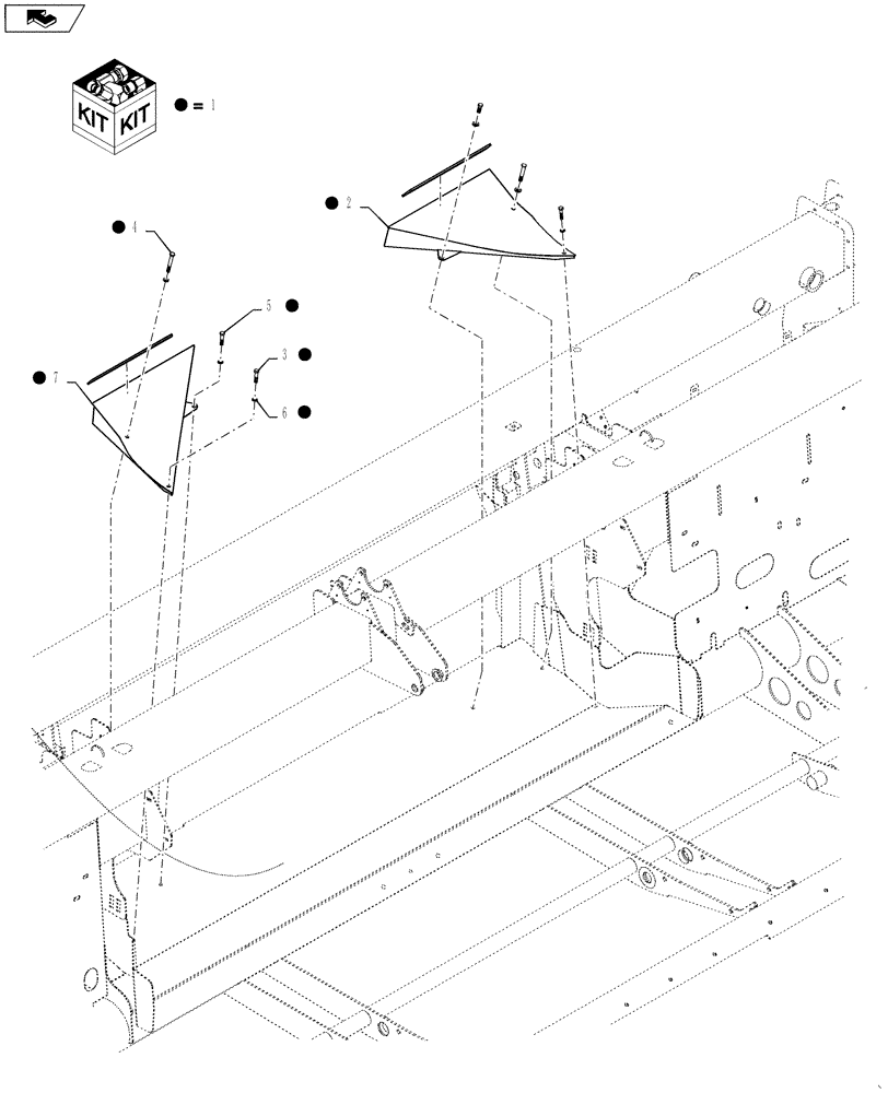 Схема запчастей Case IH 3162 - (58.110.13) - STRIPPER - KIT (58) - ATTACHMENTS/HEADERS