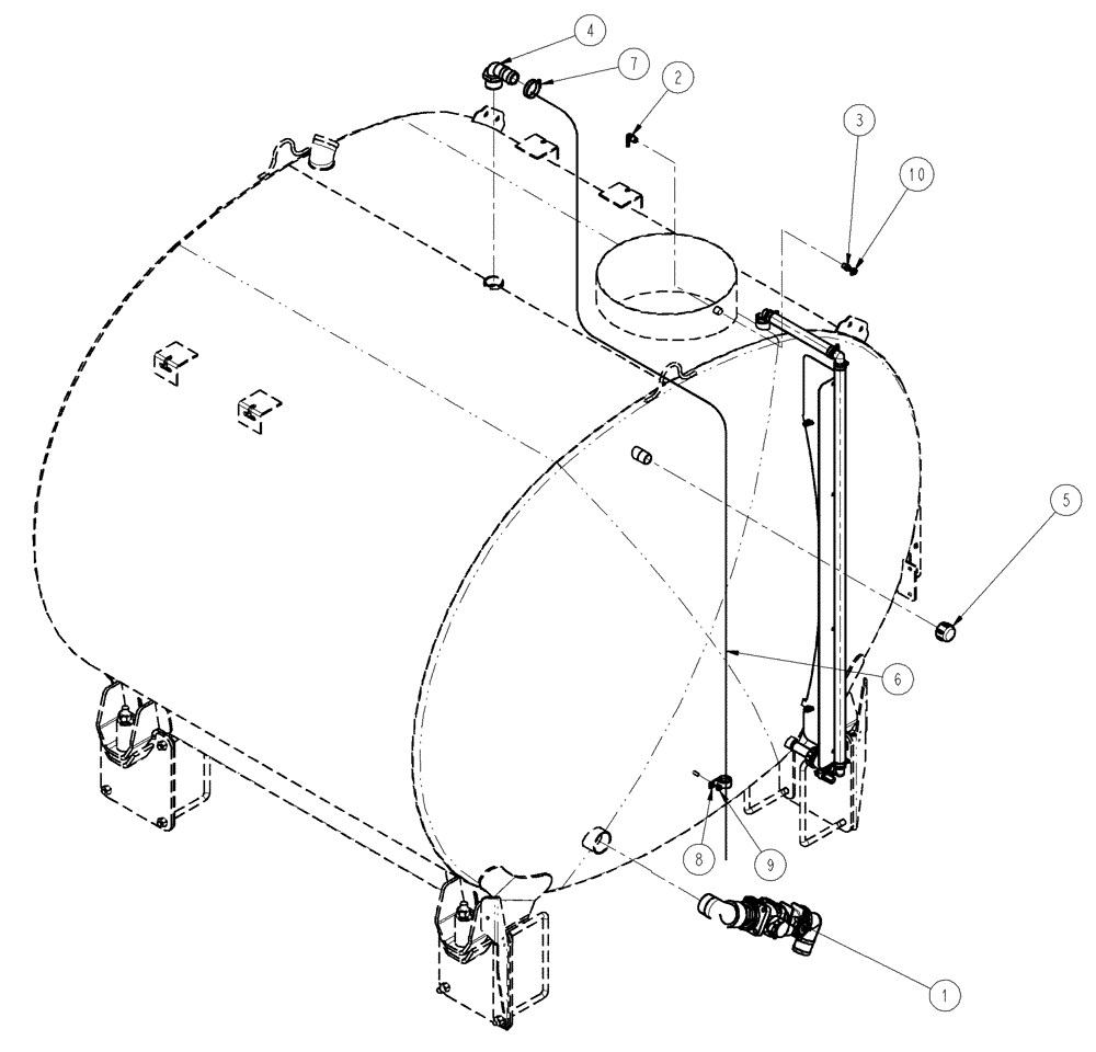 Схема запчастей Case IH SPX4410 - (09-073) - FRONT TANK PLUMBING Liquid Plumbing