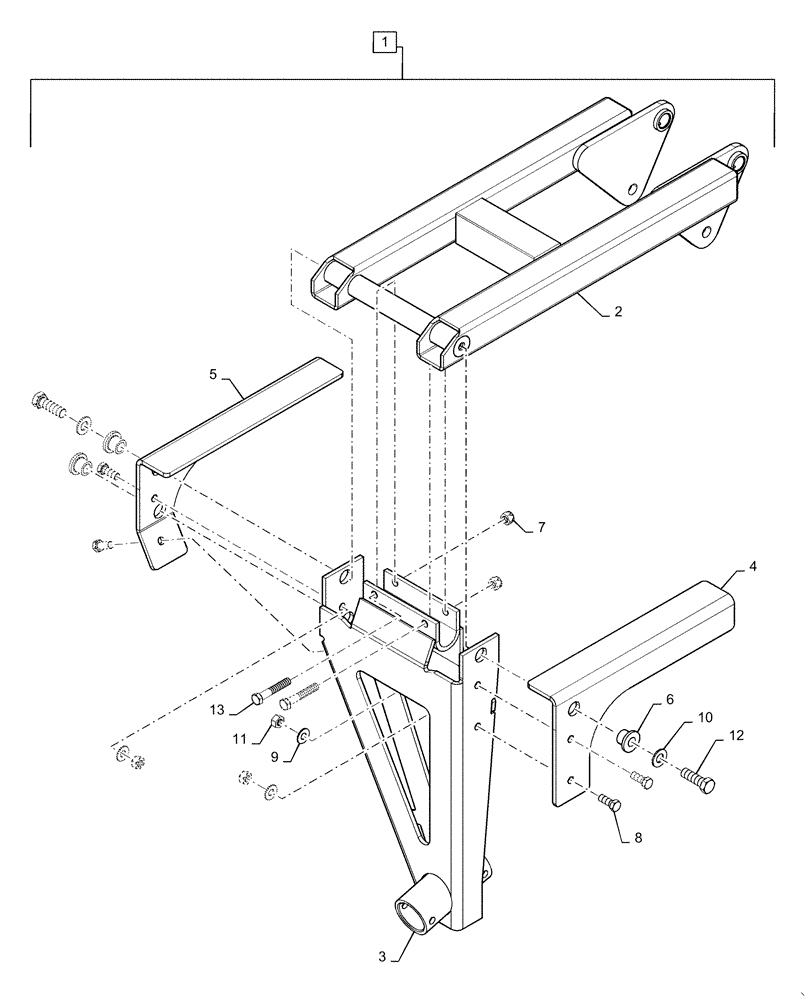 Схема запчастей Case IH 3152 - (58.130.05[03]) - AXLE, ASSY (58) - ATTACHMENTS/HEADERS