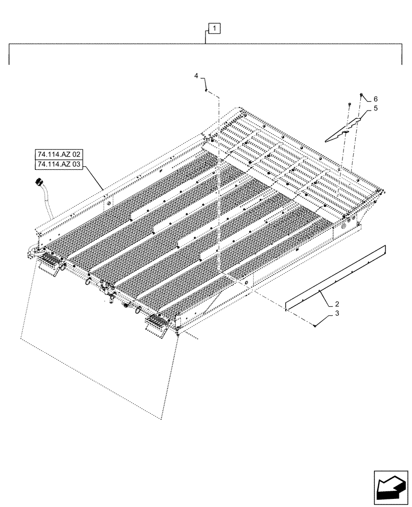 Схема запчастей Case IH 5140 - (88.100.74[03]) - DIA KIT, SIEVE, DIVIDER (88) - ACCESSORIES