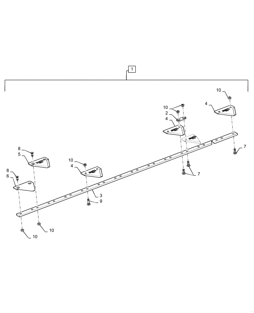 Схема запчастей Case IH 3152 - (58.110.01) - KNIFE ASSY, LH, 3-IN COARSE, 40 FOOT HEADER (58) - ATTACHMENTS/HEADERS