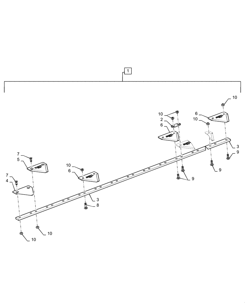 Схема запчастей Case IH 3152 - (58.110.01) - KNIFE ASSY, LH, 3-IN COARSE, 30 FOOT HEADER (58) - ATTACHMENTS/HEADERS