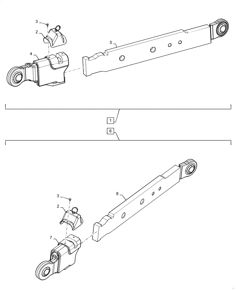 Схема запчастей Case IH MAGNUM 220 - (37.120.AO[01]) - VAR- 728232 - HITCH, LOWER LINK - FLEX END (37) - HITCHES, DRAWBARS & IMPLEMENT COUPLINGS