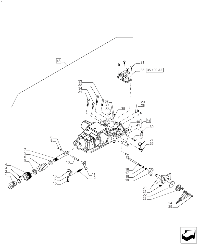 Схема запчастей Case IH FARMALL 140A - (37.110.AP[01]) - VAR - 336784, 339784, 390344 - HYDRAULIC LIFT, COVER (37) - HITCHES, DRAWBARS & IMPLEMENT COUPLINGS