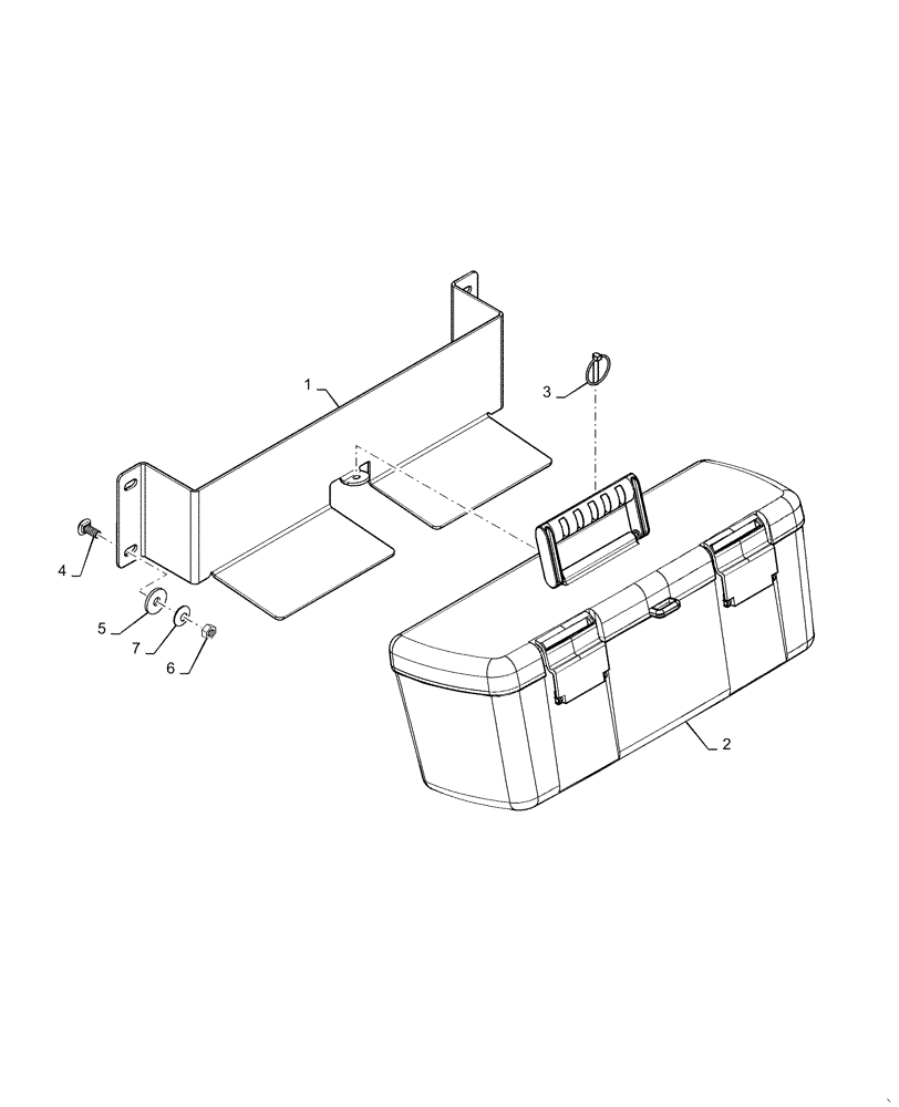 Схема запчастей Case IH 3020-30 - (58.130.04[06]) - TOOL BOX, ASSY (58) - ATTACHMENTS/HEADERS