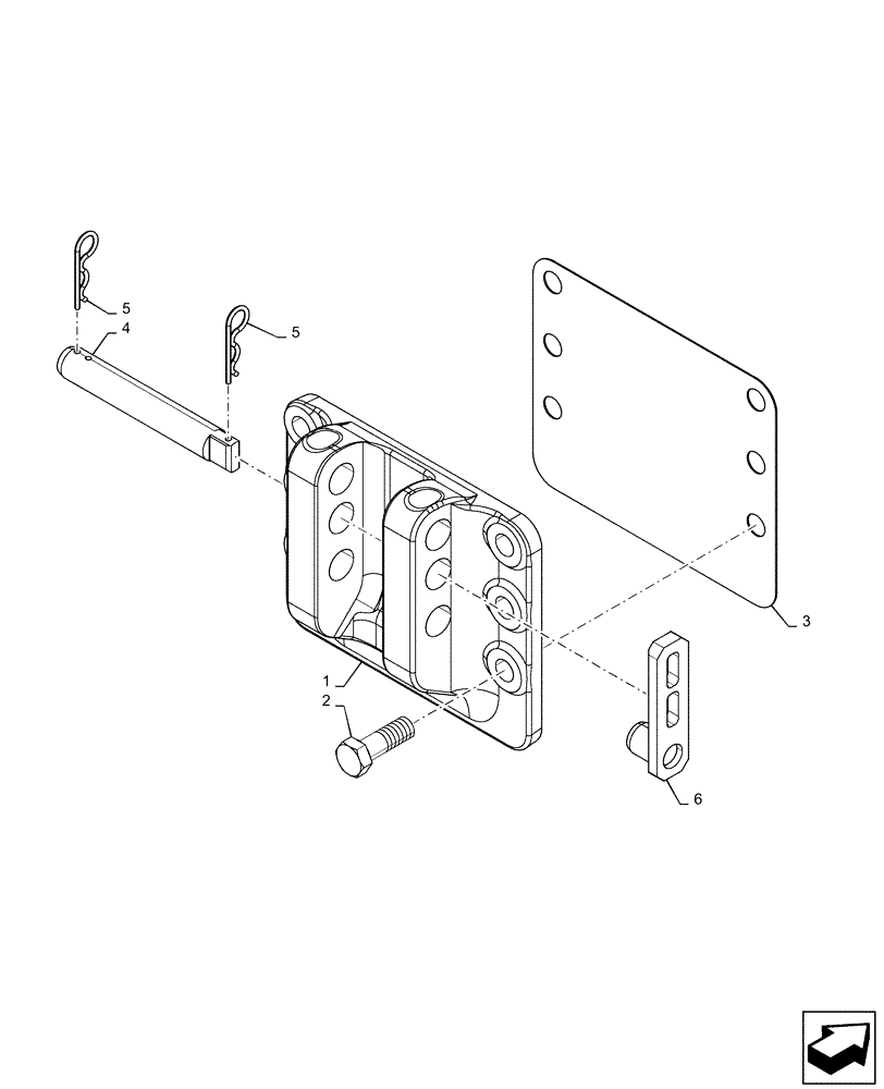 Схема запчастей Case IH MAGNUM 340 - (37.120.AA[04]) - BRACKET, TOP LINK, CAT 4 (37) - HITCHES, DRAWBARS & IMPLEMENT COUPLINGS