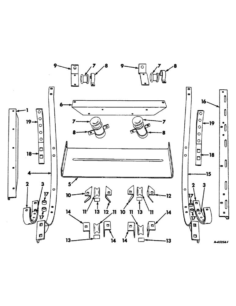 Схема запчастей Case IH 46 - (32) - NEEDLE GUARDS AND GUIDES, FOR NO. 46-W BALER 