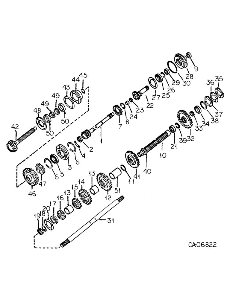 Схема запчастей Case IH 3388 - (07-18) - DRIVE TRAIN, SPEED TRANSMISSION, IN CLUTCH HOUSING, 3388 AND 3588 TRACTORS (04) - Drive Train