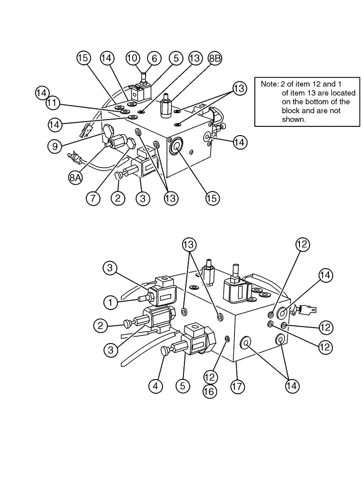 Схема запчастей Case IH 438 - (02-004) - VALVE BLOCK, SINGLE Bin Group