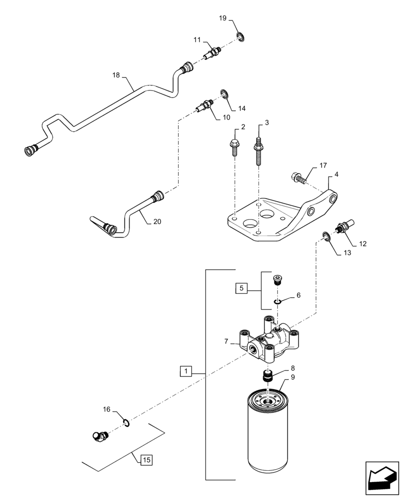 Схема запчастей Case IH 2588 - (10.206.01) - FUEL FILTER, ENGINE (10) - ENGINE