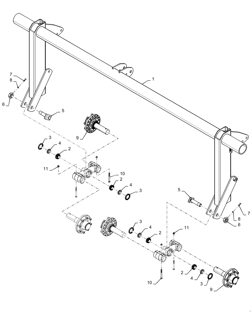 Схема запчастей Case IH 200 - (39.100.12) - ROCKSHAFT 14 FOOT (39) - FRAMES AND BALLASTING