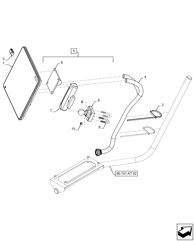 Схема запчастей Case IH PATRIOT 3340 - (55.785.AF[02]) - VIPER 4 MONITOR (55) - ELECTRICAL SYSTEMS