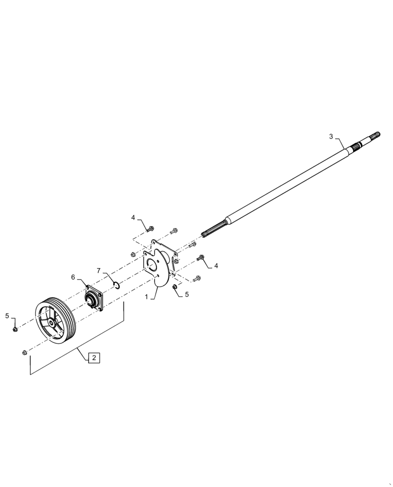 Схема запчастей Case IH 6140 - (60.120.AG[03]) - VAR - 425081, 425083, 425086, 425088 - DRIVE, HEADER, SINGLE SPEED (60) - PRODUCT FEEDING