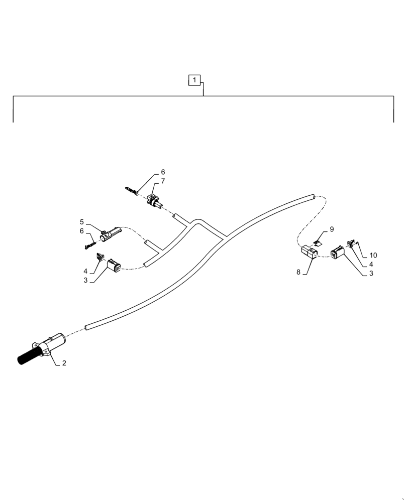 Схема запчастей Case IH DC163 - (55.404.CL[01]) - WIRE HARNESS, TONGUE (55) - ELECTRICAL SYSTEMS