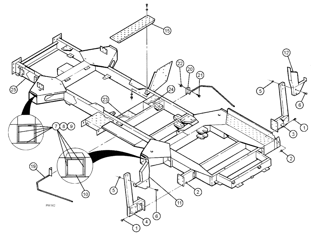 Схема запчастей Case IH 3150 - (04-001) - FRAME ASSEMBLY Suspension & Frame