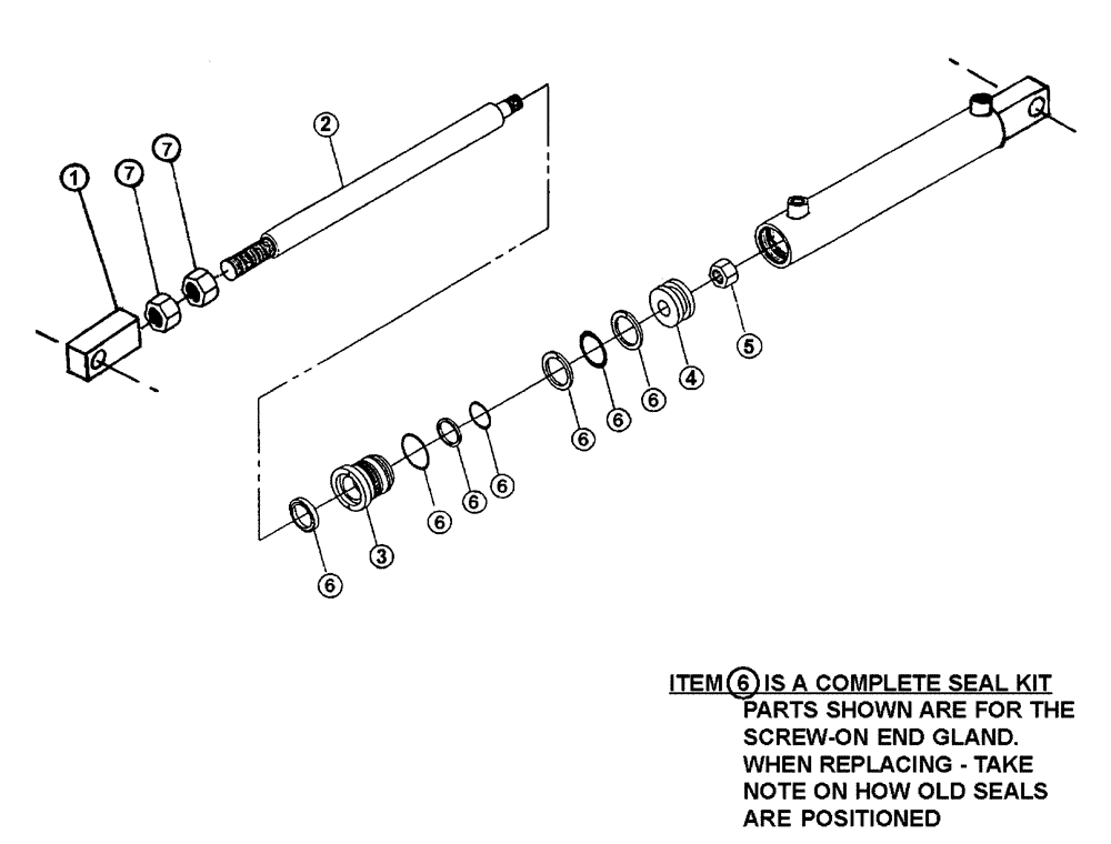 Схема запчастей Case IH PATRIOT XL - (07-007) - HYDRAULIC CYLINDER-BOOM LEVEL (60 & 75 BOOM) (3” X 10”) 1” DIA ROD Cylinders