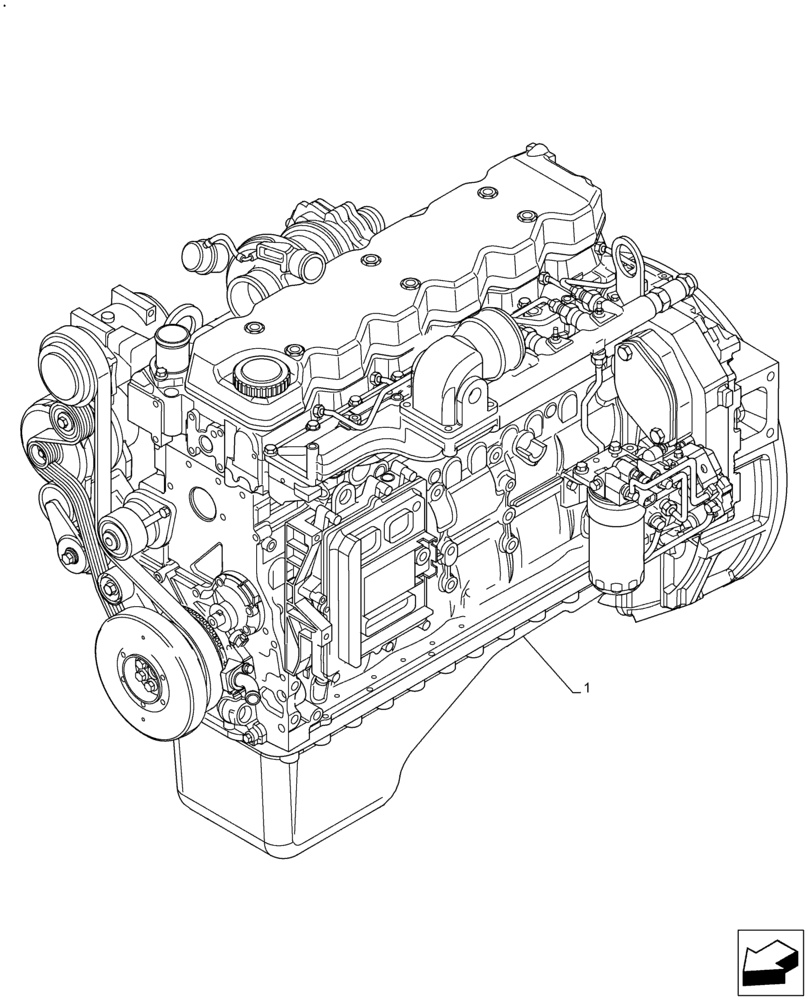 Схема запчастей Case IH F4HFE613G B004 - (10.001.AD) - ENGINE (10) - ENGINE