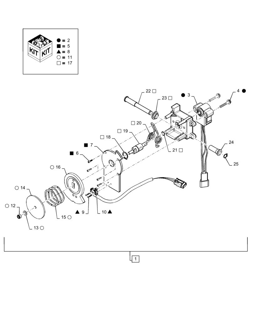 Схема запчастей Case IH WD2104 - (55.512.BL[02]) - MULTIFUNCTIONAL HANDLE BASE (55) - ELECTRICAL SYSTEMS