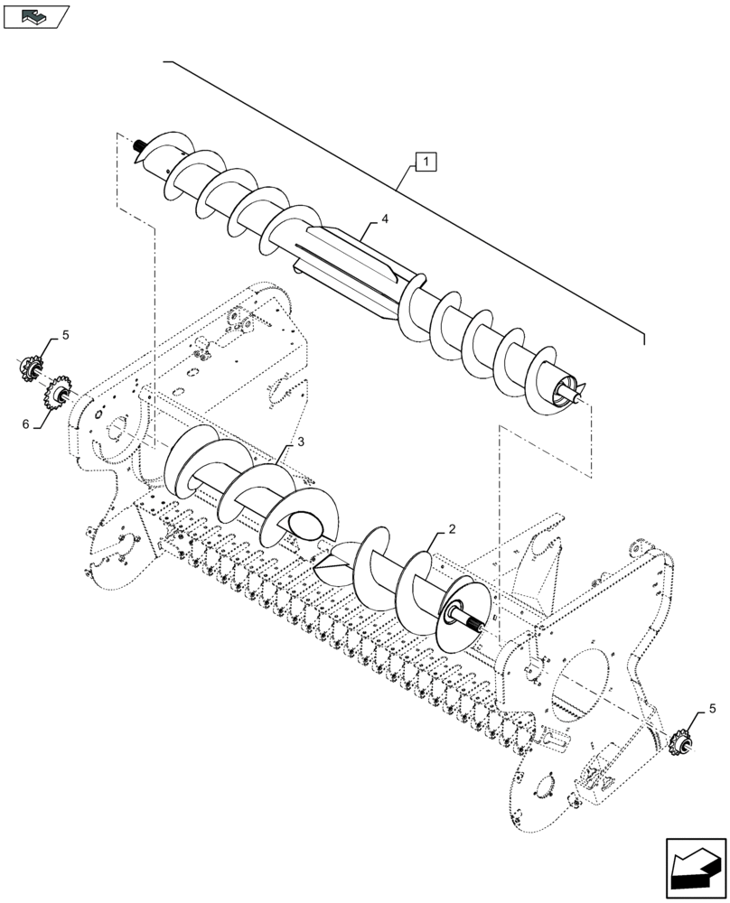 Схема запчастей Case IH LB424R XL - (88.060.019[01]) - SERVICE KIT : EXTENDED AUGER KIT - D085 (88) - ACCESSORIES