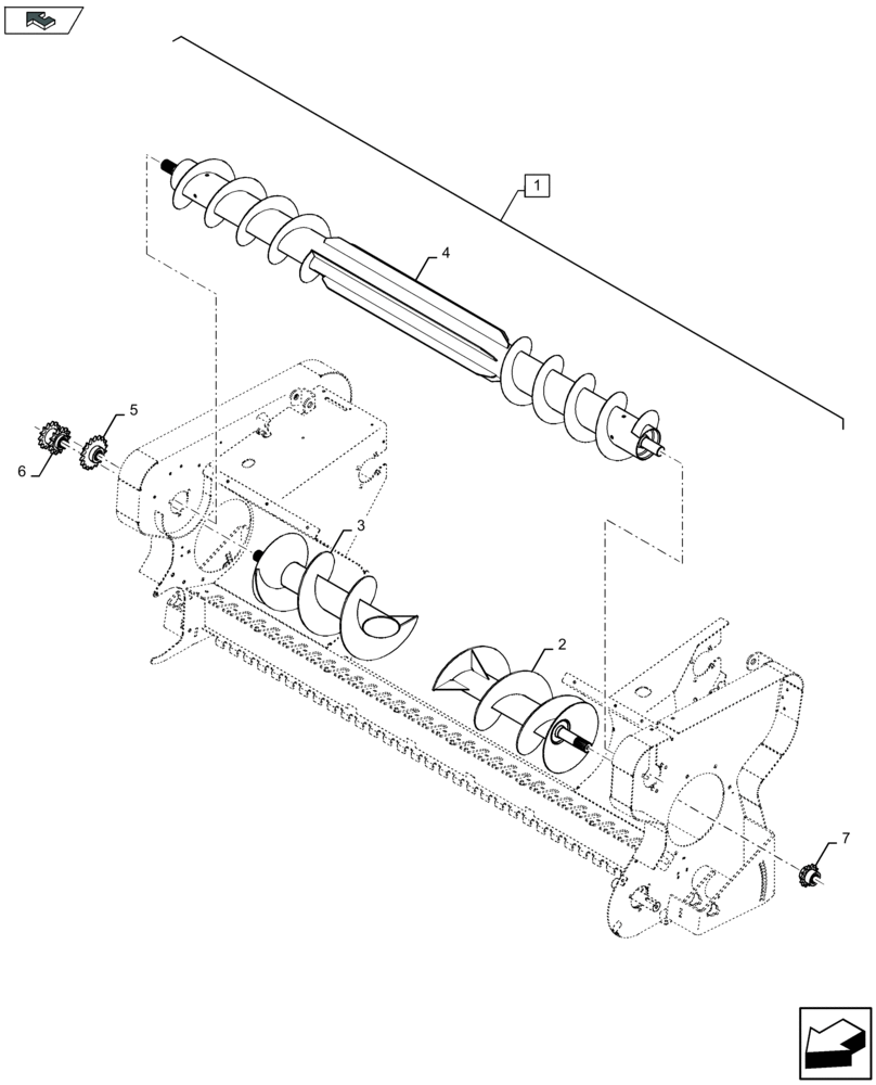 Схема запчастей Case IH LB434S - (88.060.015[01]) - SERVICE KIT : EXTENDED AUGER KIT - D085 (88) - ACCESSORIES