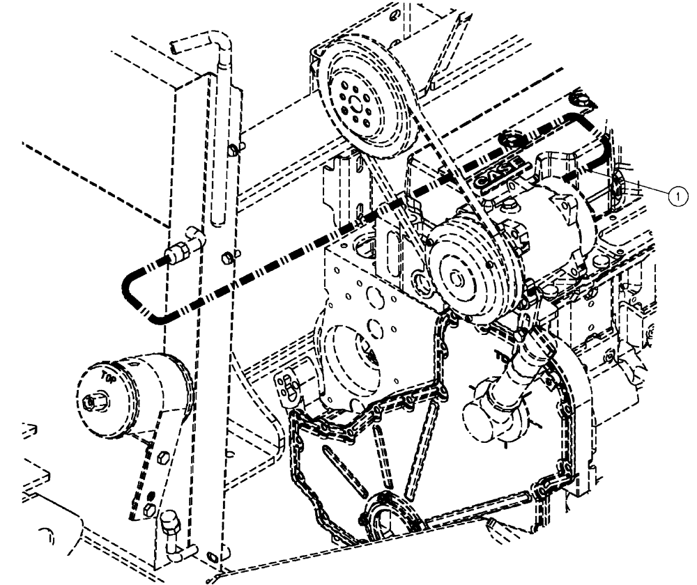 Схема запчастей Case IH FLX3010 - (02-023) - PRESSURE SWITCH GROUP, A/C (01) - ENGINE