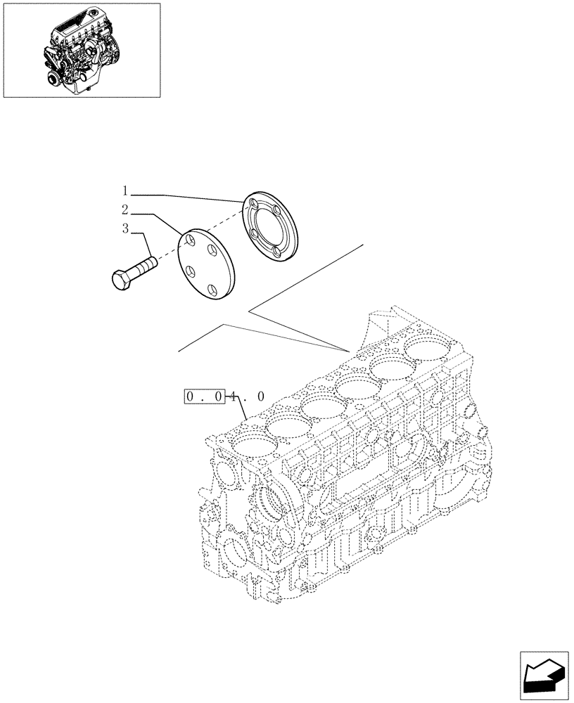 Схема запчастей Case IH F2BE0684A B003 - (0.42.7[01]) - PTO COVER (500354379) 