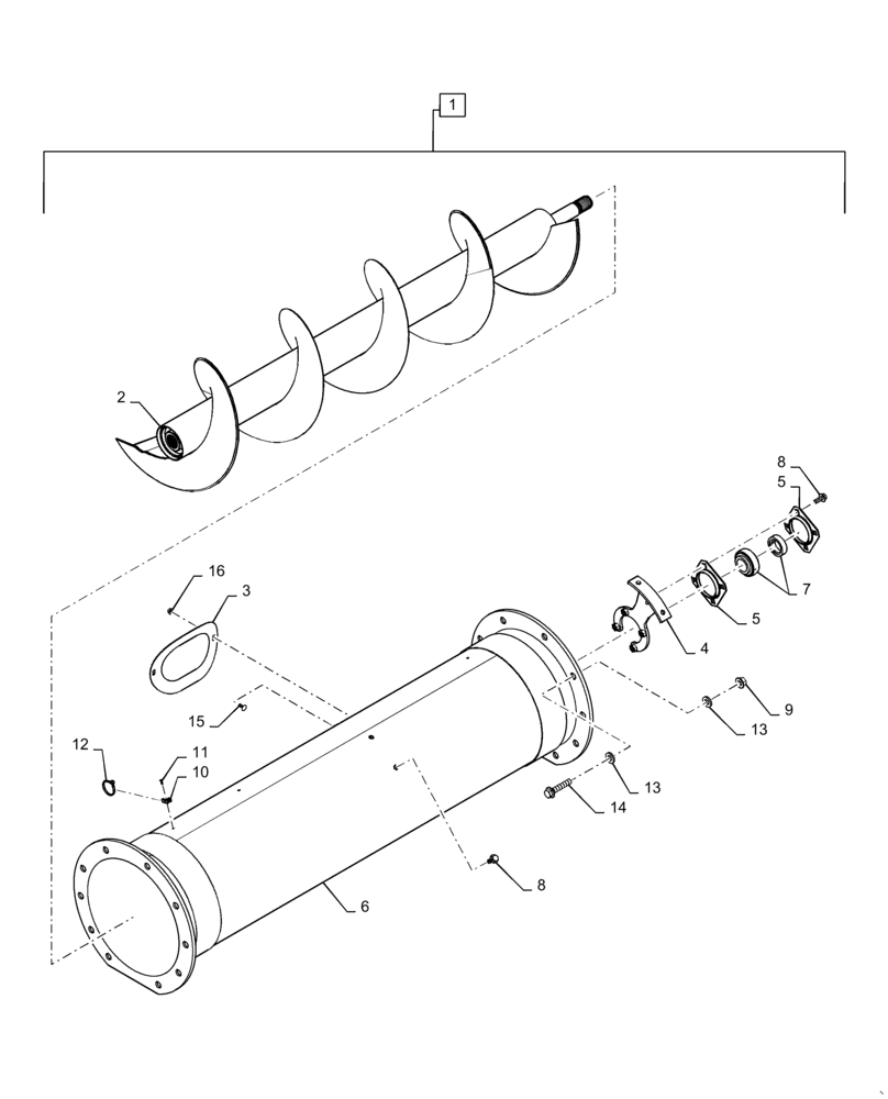 Схема запчастей Case IH 7240 - (88.100.80[07]) - DIA KIT, UNLOADING TUBE, EXTENSION, HIGH CAPACITY, ABRASIVE, EXTENDED WEAR (88) - ACCESSORIES