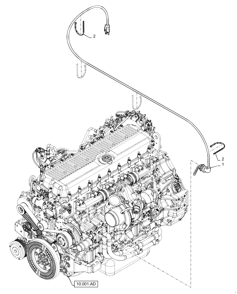 Схема запчастей Case IH 7240 - (55.202.AE) - VAR - 722764 - BLOCK HEATER (55) - ELECTRICAL SYSTEMS