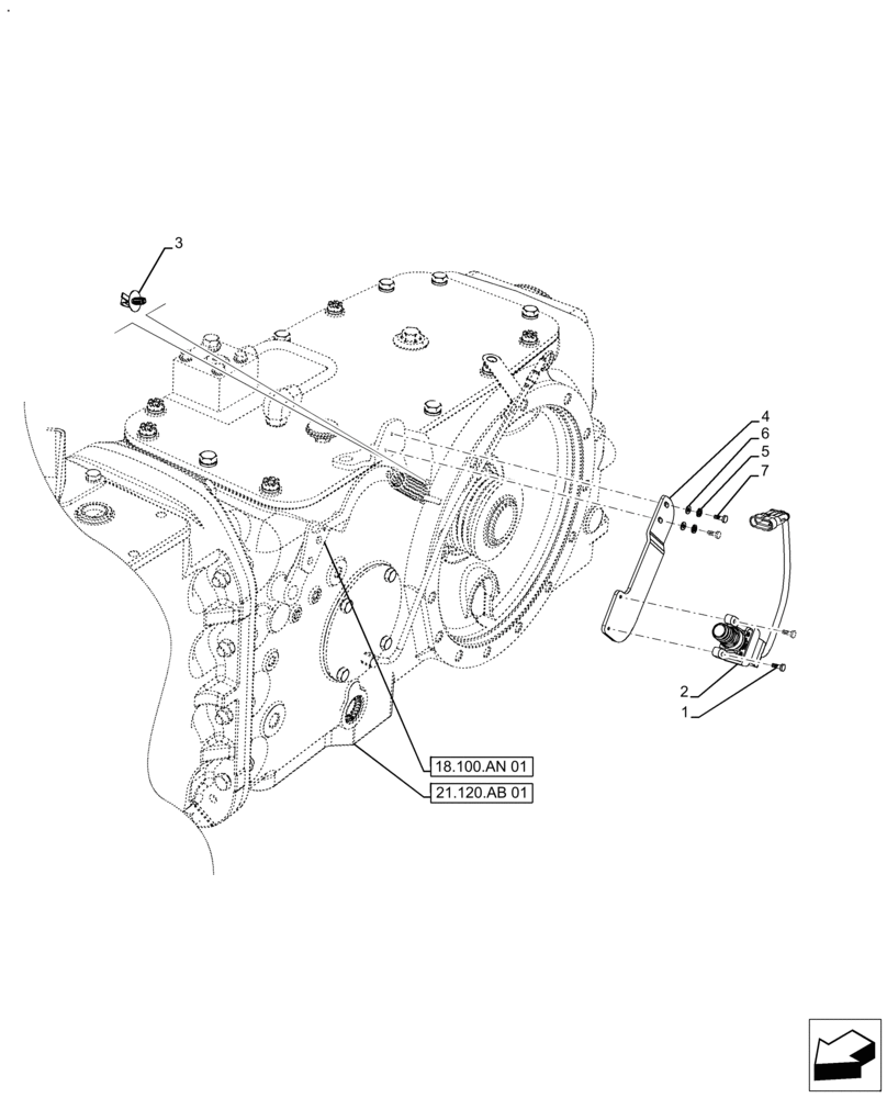 Схема запчастей Case IH FARMALL 140A - (55.618.AI[03]) - VAR - 336939, 390844 - LIMIT SWITCH, PTO, CAB (55) - ELECTRICAL SYSTEMS