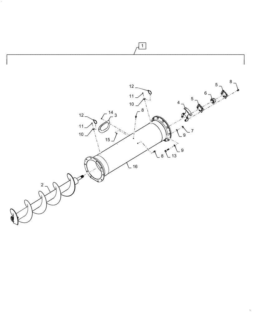 Схема запчастей Case IH 8240 - (88.100.80[06]) - DIA KIT, UNLOADING TUBE, STANDARD , EXTENSION, HIGH CAPACITY (88) - ACCESSORIES