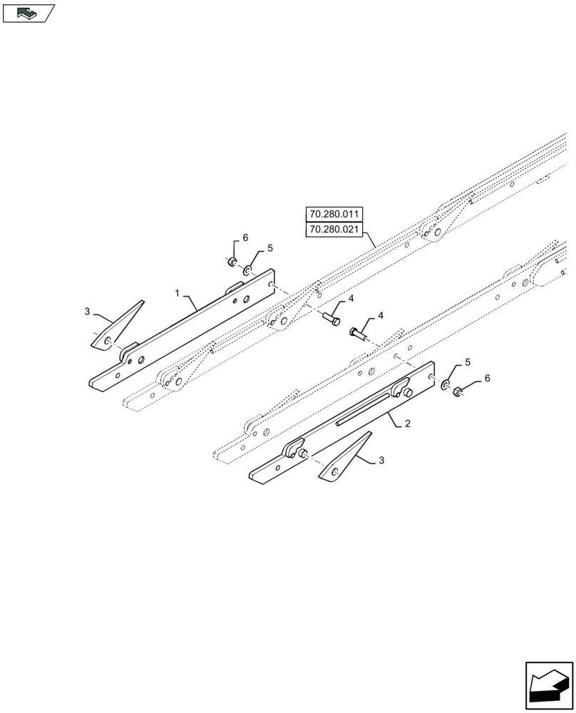 Схема запчастей Case IH LB424R - (70.280.030) - BALE EJECT SUPER GRIP - D085 (70) - EJECTION