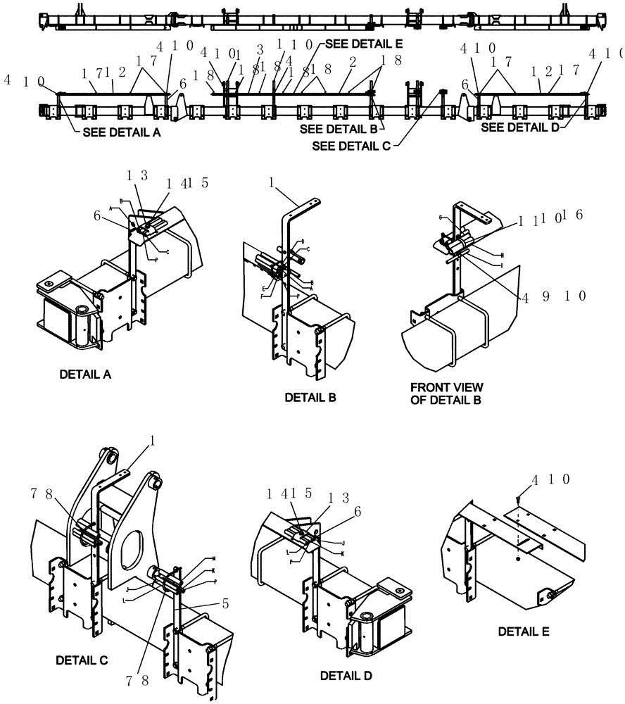 Схема запчастей Case IH 1200PT - (A.10.A[37]) - LAYOUT HYD HOSES ROUTING 16 ROW (ASN CBJ022252) A - Distribution Systems