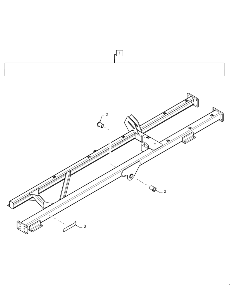 Схема запчастей Case IH TRUE-TANDEM 345 - (39.110.AB[07]) - WING FRAME SMALL (39) - FRAMES AND BALLASTING