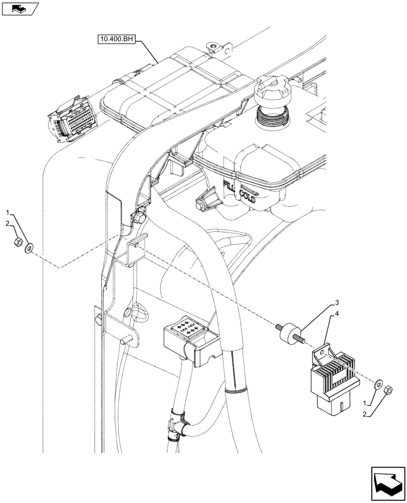 Схема запчастей Case IH FARMALL 105U - (55.202.AD) - VAR - 336816, 390174 - GLOW PLUG, CONTROL UNIT (55) - ELECTRICAL SYSTEMS