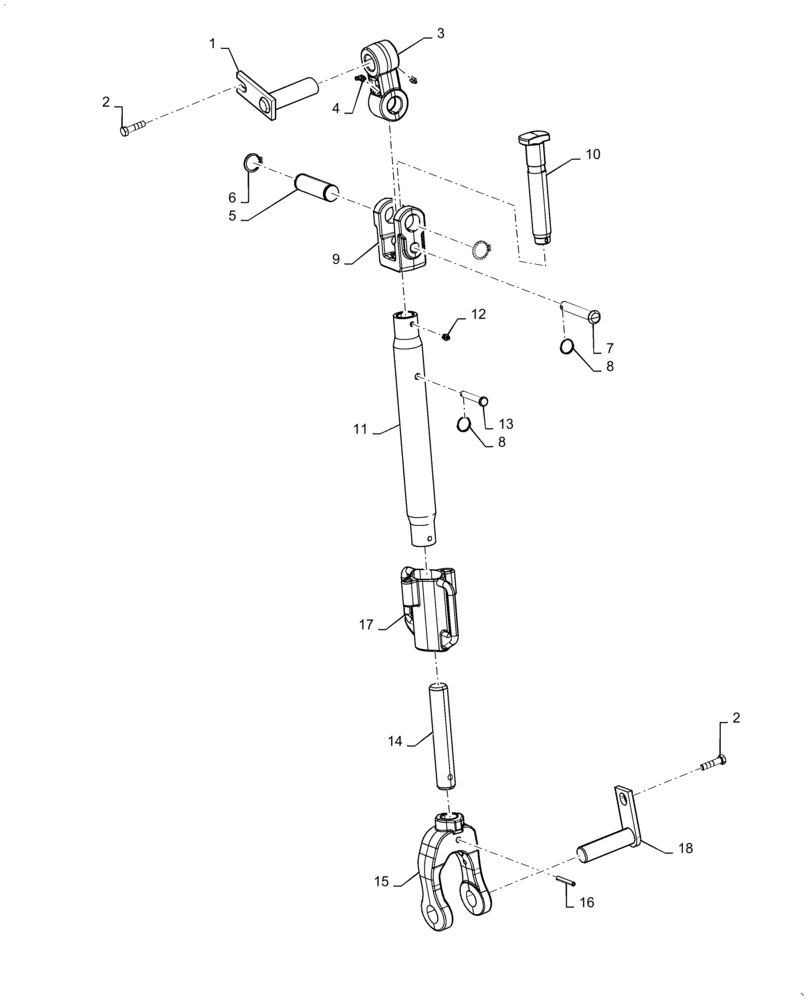 Схема запчастей Case IH MAGNUM 310 - (37.120.AA[01]) - VAR - 429396 - HITCH, LIFT LINK, TURNBUCKLE (37) - HITCHES, DRAWBARS & IMPLEMENT COUPLINGS