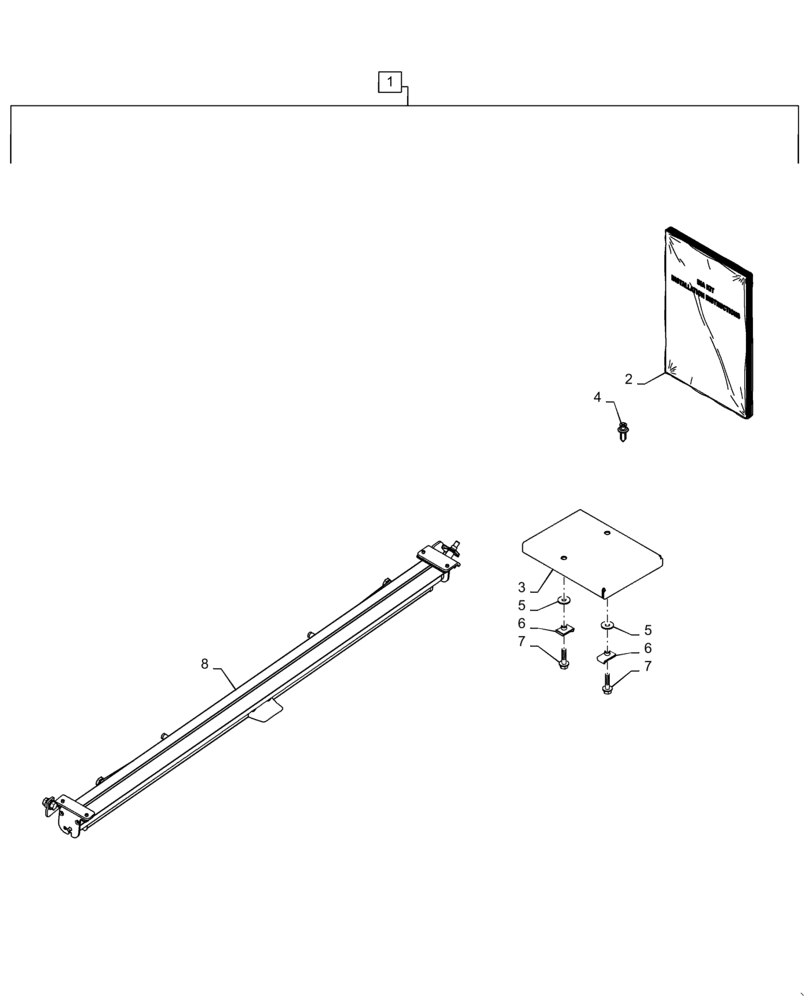 Схема запчастей Case IH 9240 - (88.100.90[06]) - DIA KIT, SUNSHADE, RH (88) - ACCESSORIES