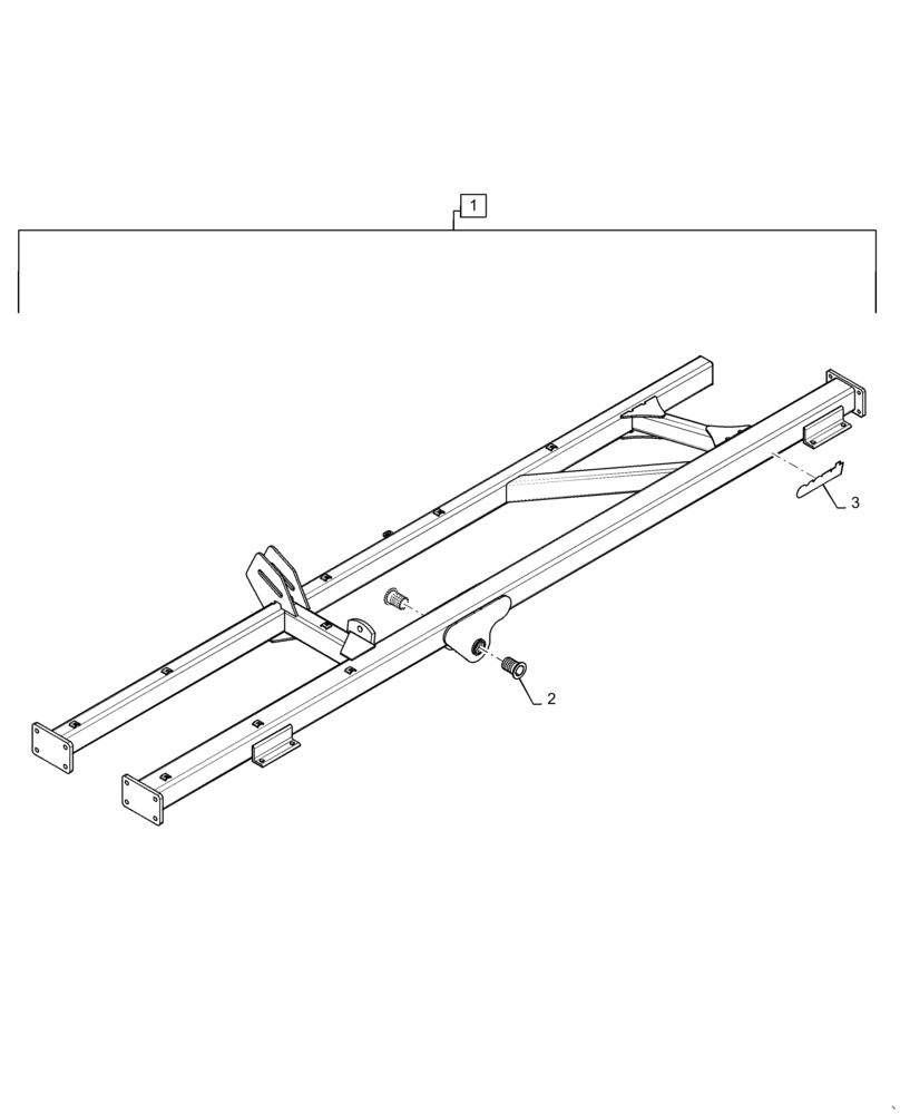 Схема запчастей Case IH TRUE-TANDEM 345 - (39.110.AB[08]) - WING FRAME MEDIUM (39) - FRAMES AND BALLASTING