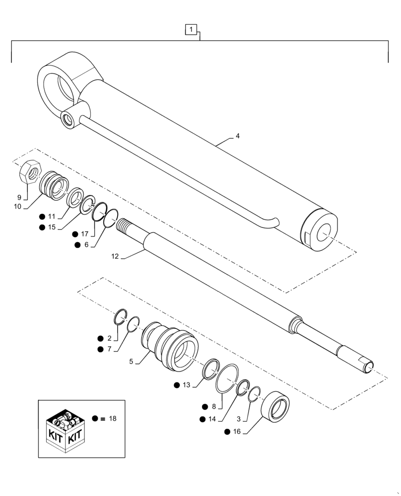 Схема запчастей Case IH PATRIOT 4440 - (25.122.AB[01]) - ACTIVE SUSPENSION, HYDRAULIC CYLINDERS (25) - FRONT AXLE SYSTEM