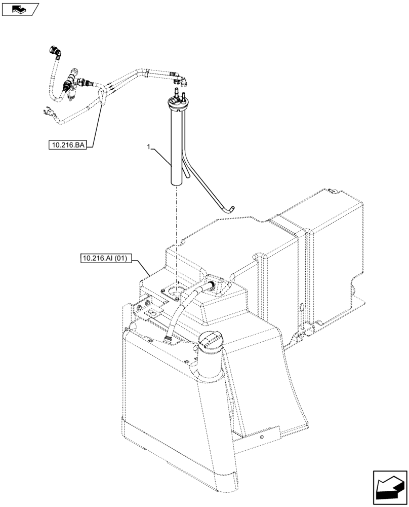 Схема запчастей Case IH FARMALL 105U - (55.011.AC) - VAR - 330142 - FUEL TANK, SENDER UNIT (55) - ELECTRICAL SYSTEMS