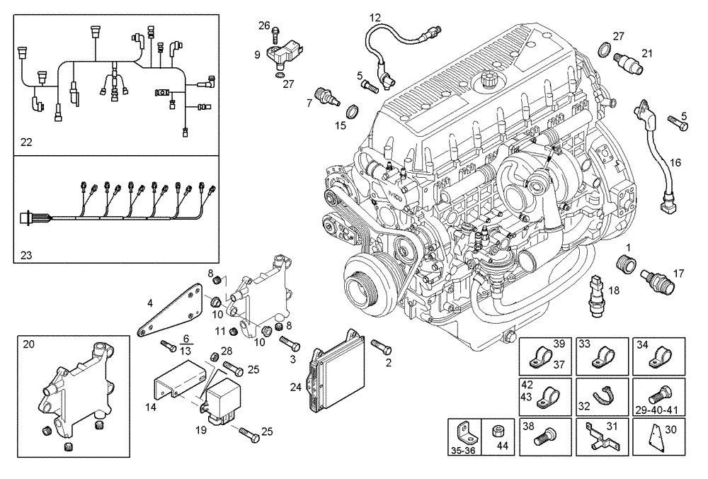 Схема запчастей Case IH F3AE0684G B003 - (1700.020) - ELECTRONIC CONTROL UNIT 