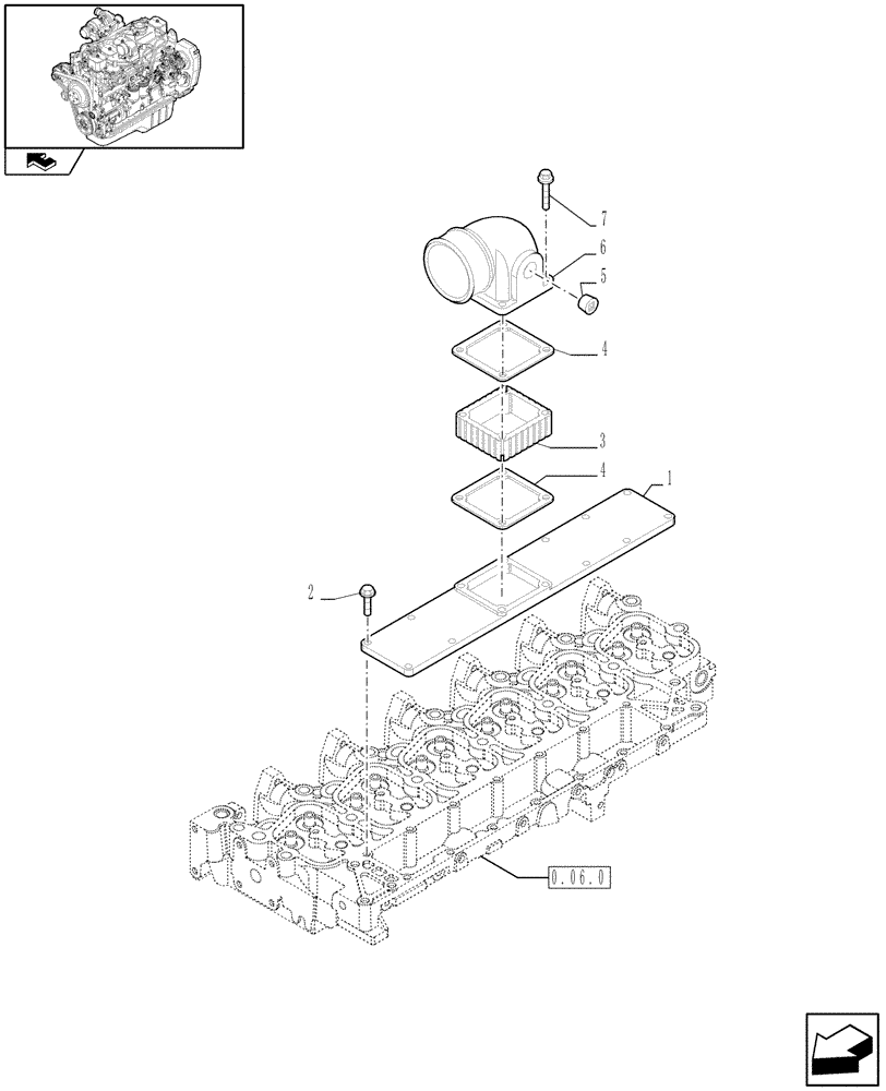 Схема запчастей Case IH F4GE9684R J602 - (0.07.1) - INTAKE MANIFOLD (2852332 - 2853354 - 2856262) 