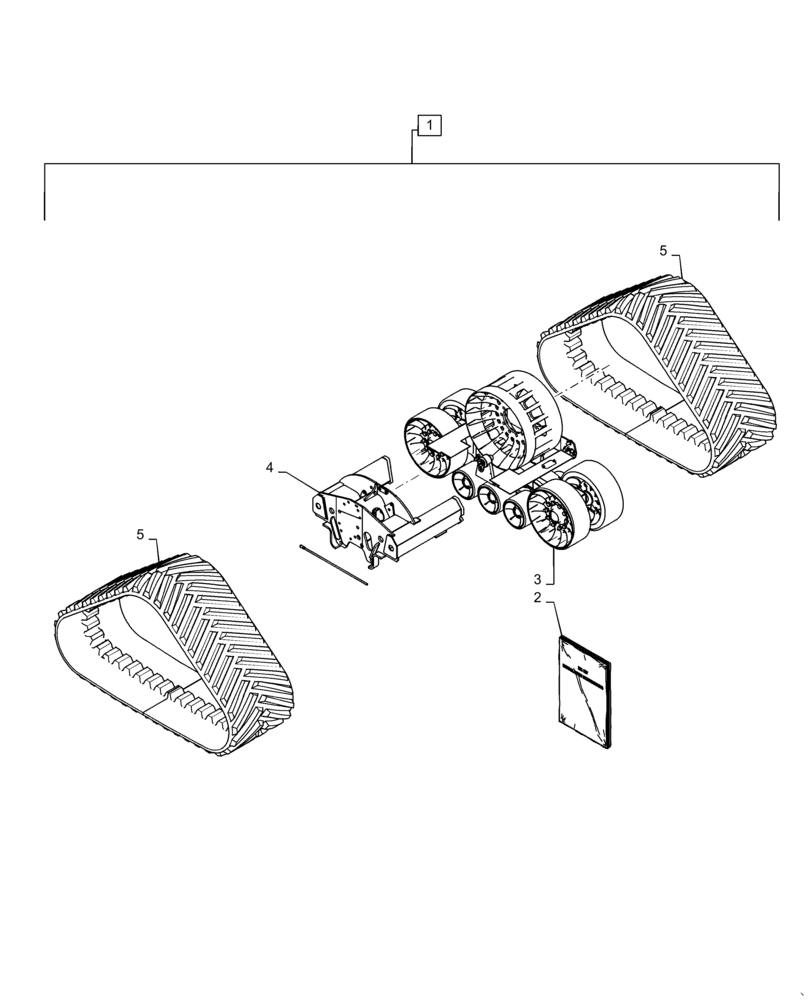 Схема запчастей Case IH 7240 - (88.100.48[02]) - DIA KIT, TRACK ASSY (88) - ACCESSORIES