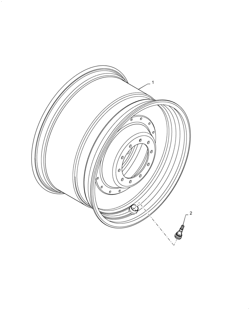 Схема запчастей Case IH MAGNUM 310 - (44.511.AE[01]) - WHEEL, FRONT 1 PIECE (44) - WHEELS