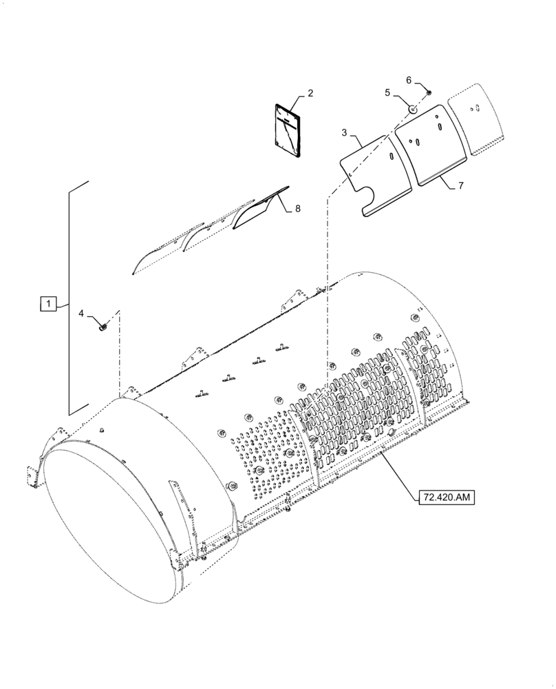 Схема запчастей Case IH 8240 - (88.100.66[05]) - DIA KIT, ROTOR, CAGE, FILLER (88) - ACCESSORIES