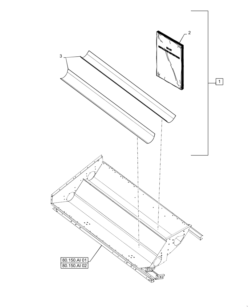 Схема запчастей Case IH 9240 - (88.100.80[12]) - DIA KIT, GRAIN TANK, TROUGH (88) - ACCESSORIES