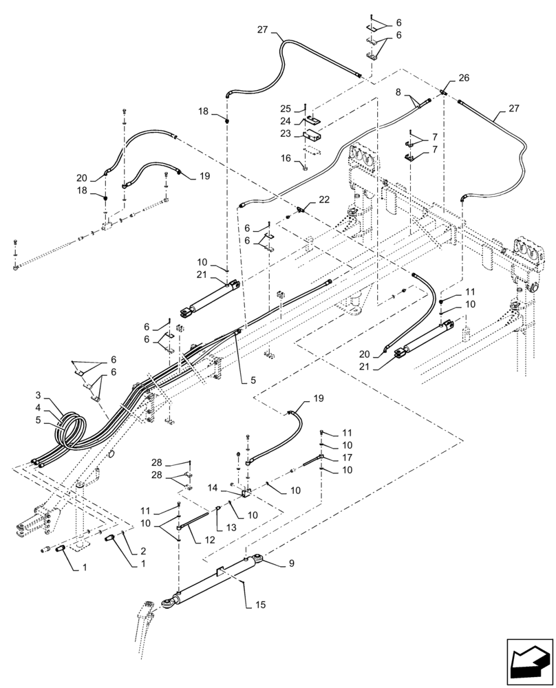 Схема запчастей Case IH WR201 - (35.944.AI) - HYDRAULICS SYSTEM (35) - HYDRAULIC SYSTEMS