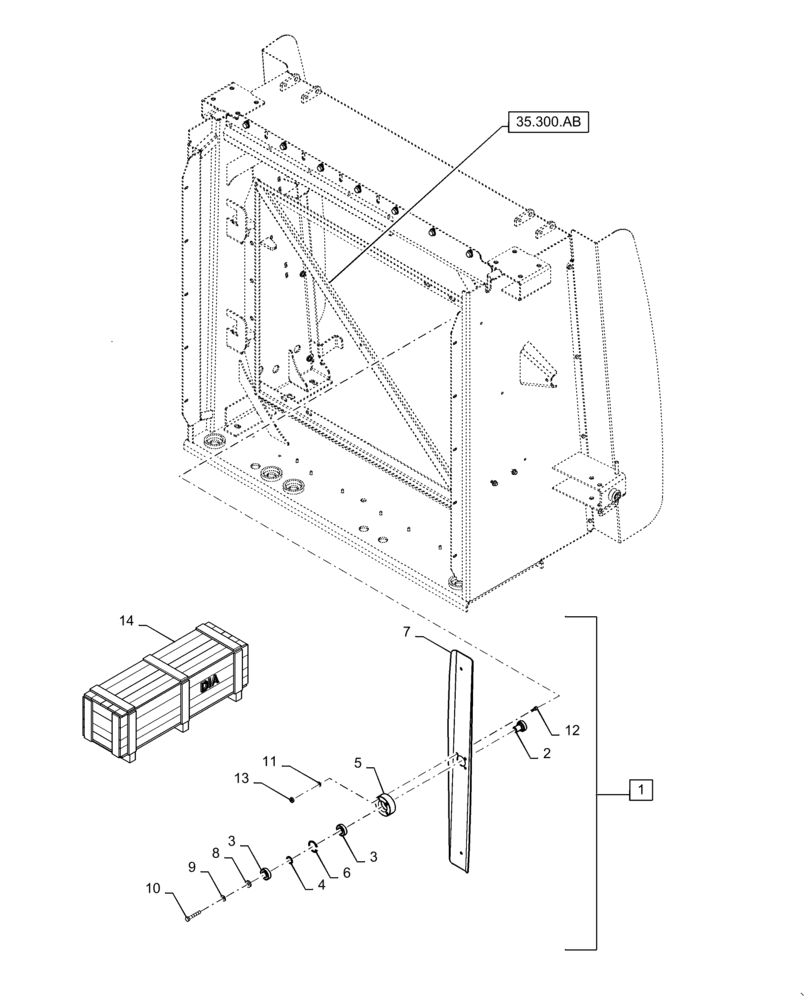 Схема запчастей Case IH WD1204 - (10.418.BC) - WIPER ARM, CHAFF (10) - ENGINE