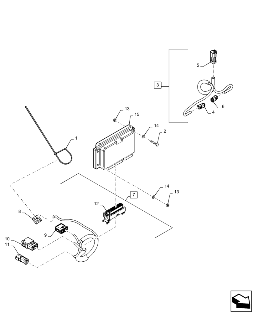 Схема запчастей Case IH PATRIOT 3240 - (55.019.AN[01]) - CONTROLLER, REXROTH (55) - ELECTRICAL SYSTEMS