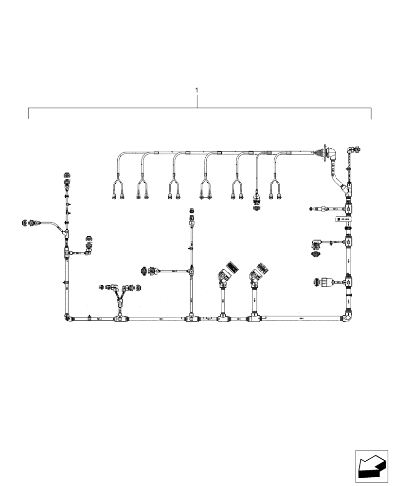 Схема запчастей Case IH MAGNUM 235 - (55.015.AB[04]) - WIRE HARNESS, ELECTRIC MOTOR (55) - ELECTRICAL SYSTEMS